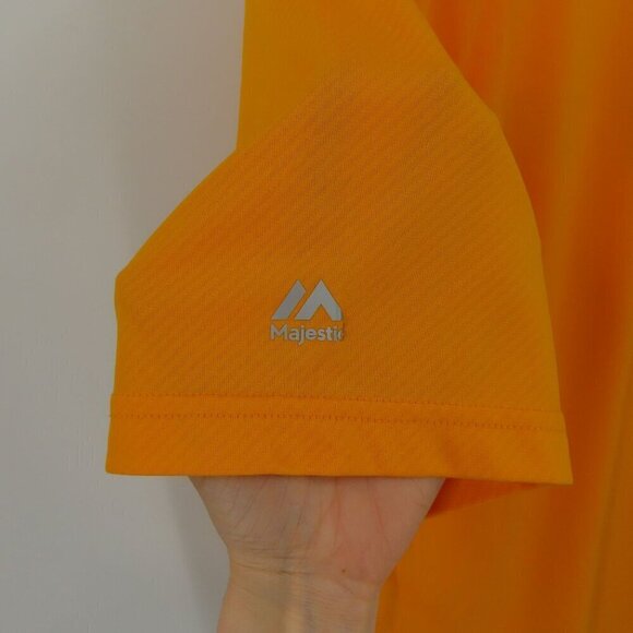 Majestic Mens Large Green Bay Packers Yellow Green Polo Shirt Cool Base Collared - Picture 6 of 10